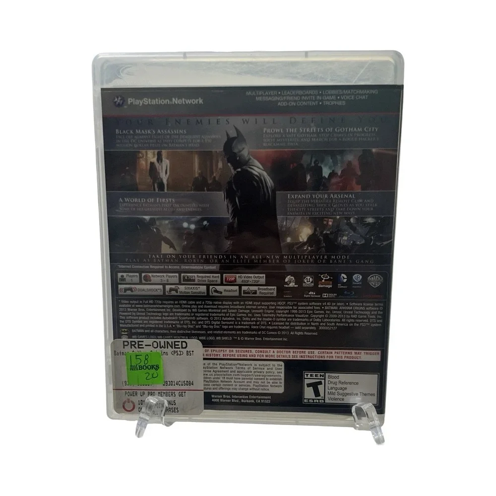Batman Arkham Origins Sony PS3 PlayStation 3 Knightfall Pack DLC Action‎ Game
